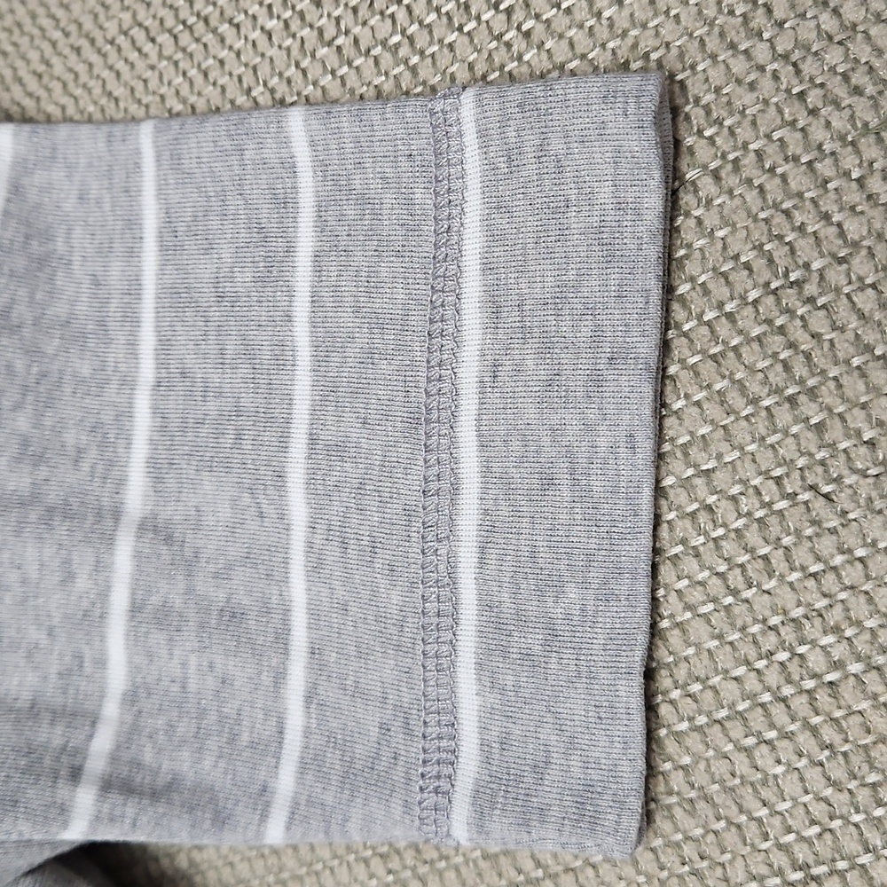 Lauren Ralph Lauren Women's Top NEW Size XL Gray White Stripes 3/4 Sleeve Cotton - Picture 12 of 13